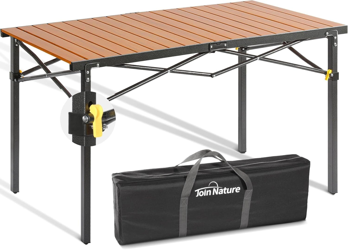 Join Nature 46.4" Large Camping Table for 2-6 People, Heavy Duty Foldable