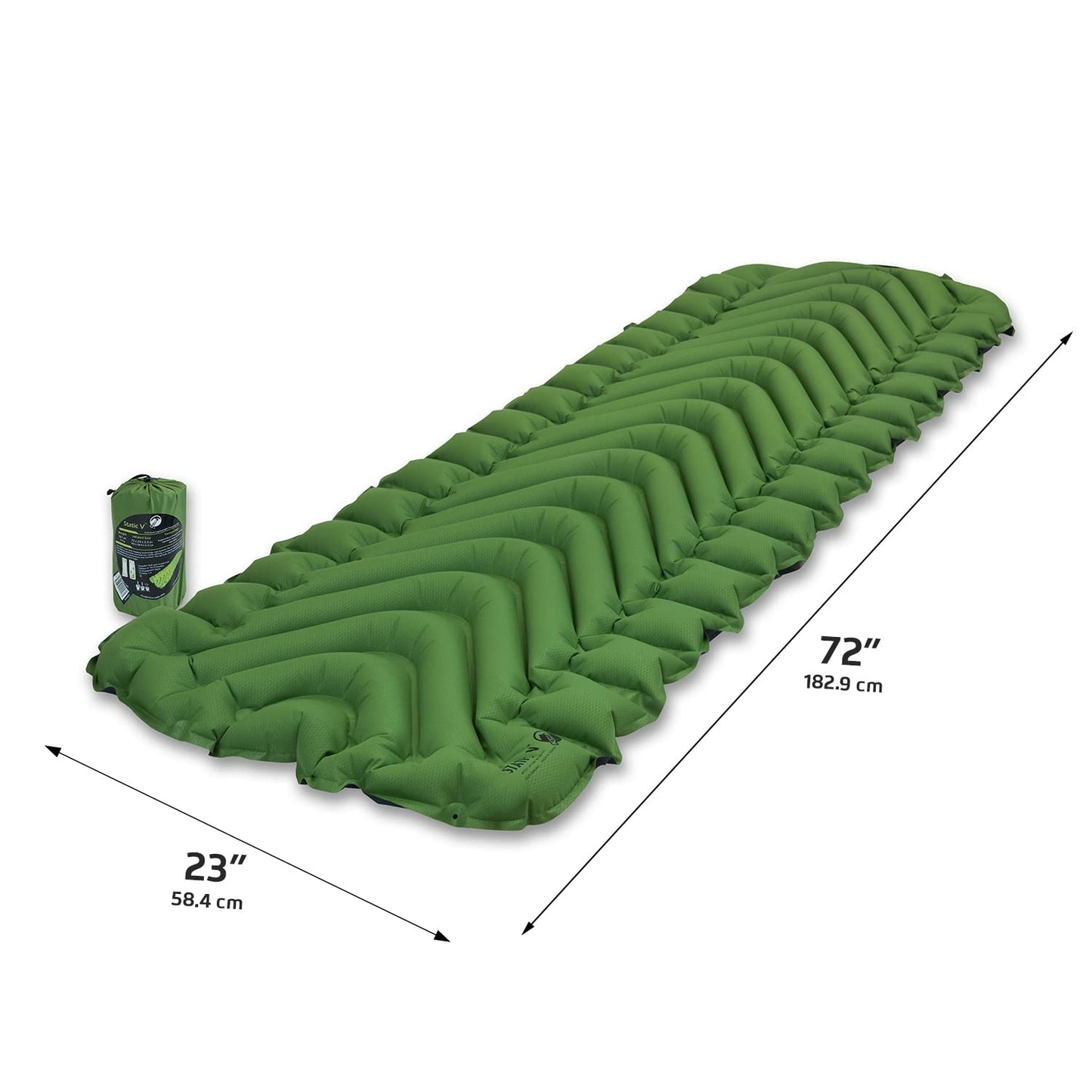 KLYMIT Static V Lightweight Inflatable Sleeping Pad | Comfortable, Lightweight, Easy to Inflate