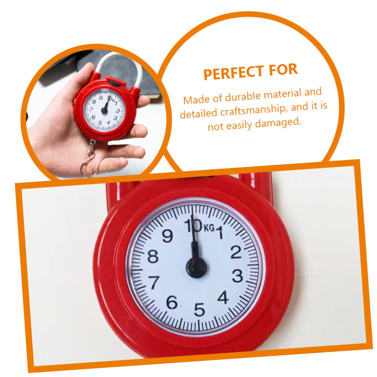 KICHOUSE Fishing Tools Portable Luggage Scale Hook Digital Weight Scale for Travel Wide Handle for Stability