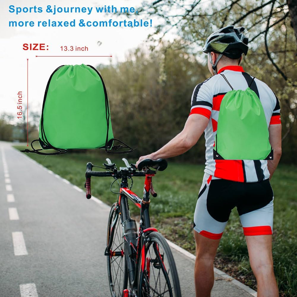 Drawstring Backpack Bulk 50 Packs Draw String Backpack Bags DIY Gym Sports Traveling Trip ride