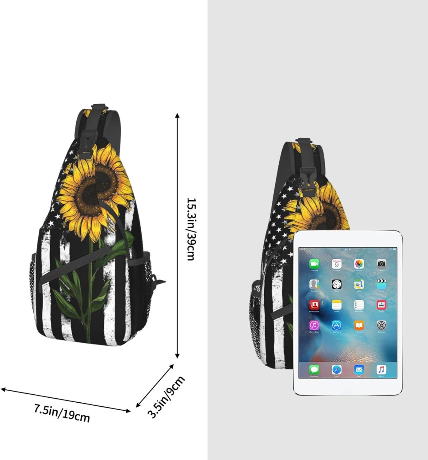 Fashion Chest Sling Bag Crossbody Shoulder Backpack Adjustable Lightweight Travel Hiking Casual Daypack Unisex