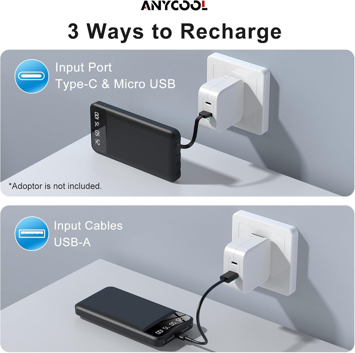 Portable Charger 40000mAh Power Bank with 4 Built-in Cables, 5 Outputs & 3 Inputs, Travel Essentials with Flashlight, USB C Battery Pack for iPhone 16 15 14 13 12 11, Android Charger, iPad Tablet