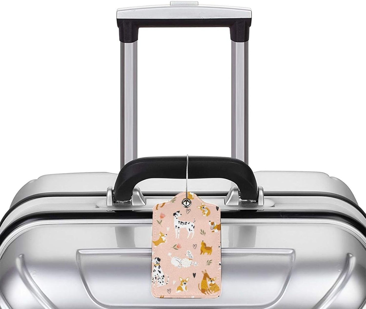 2 Pcs Dog Luggage Tag for Suitcases, Cute Corgi Tag, Cruise Ship Essential Travel Gift for Men Women Kids Boy Girl Couples, Dog Birthday Decorations, Funny Puppy Party Supplies Themed Christmas Decor
