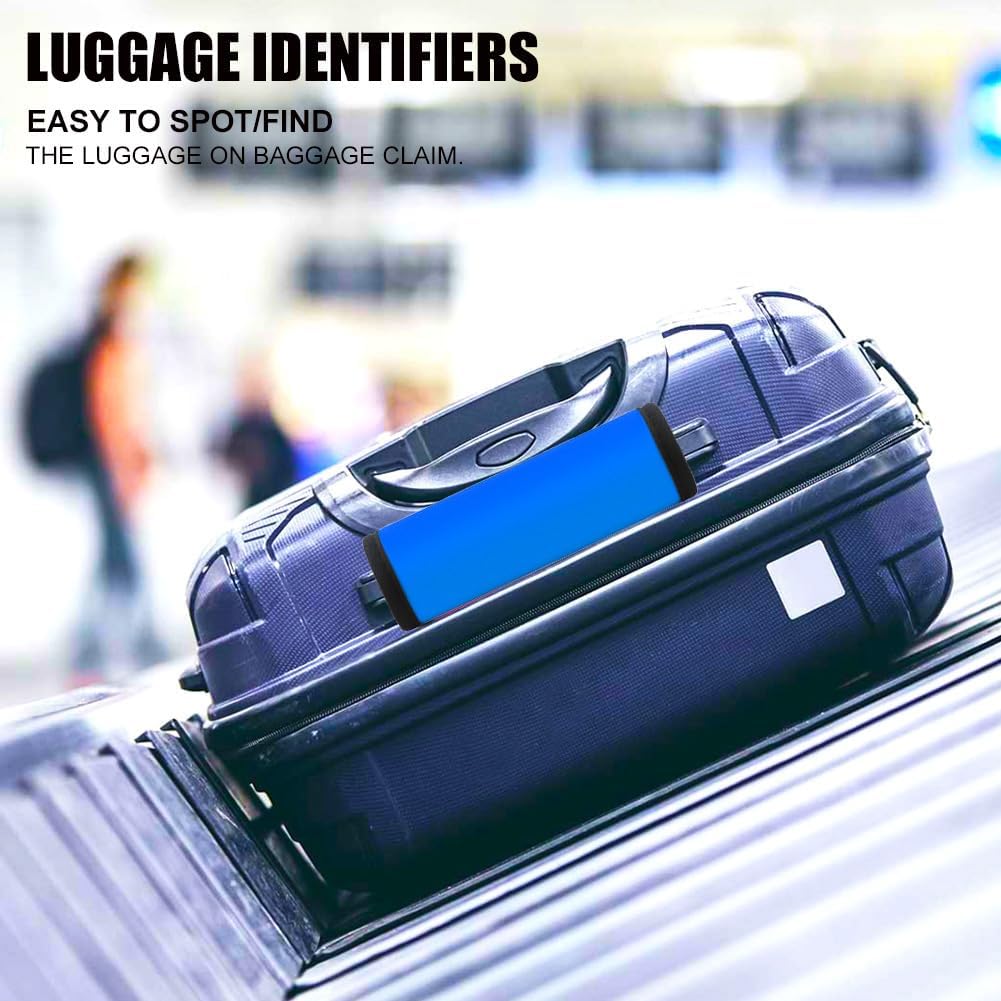 Luggage Handle Wrap 6 Pack-Neoprene Luggage Handle Wraps for Suitcase/Beach Bag/Backpacks Bright