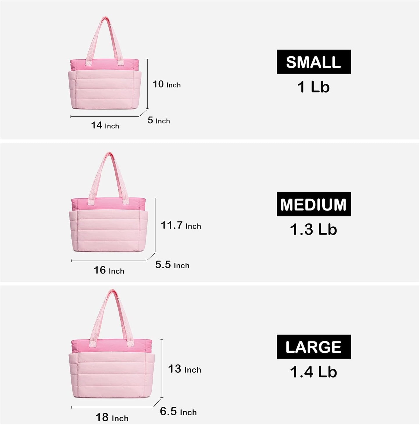 AOCINA Puffy Tote Bag for Women Quilted Work Bag Nurse Bags Women's Handbags for Travel