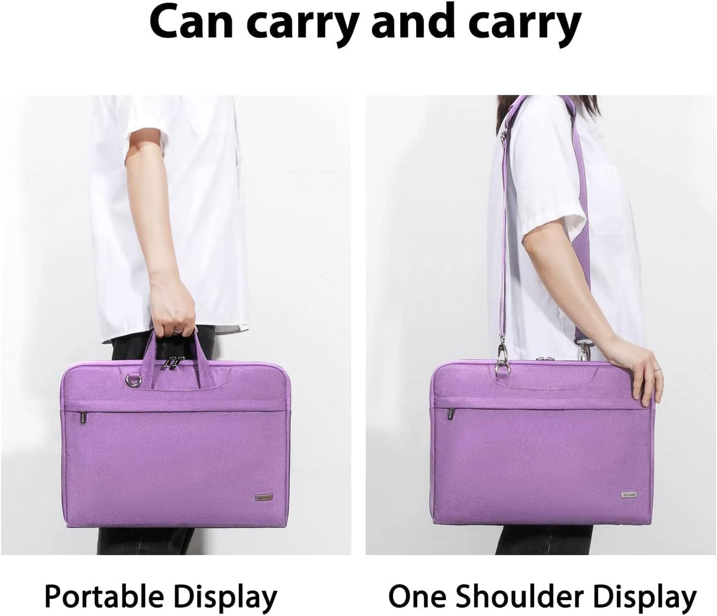 Voova Laptop Case 13 14 15 16 17 Inch with Shoulder Strap, Waterproof Laptop Sleeve Slim Briefcase