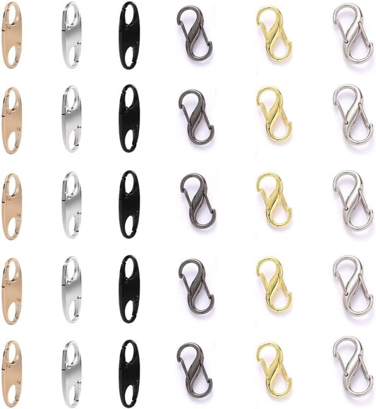 30PCS Anti-Theft Locking Clips – Secure Combo Locks for Luggage, Backpacks, Purses, Boots & Travel Gear