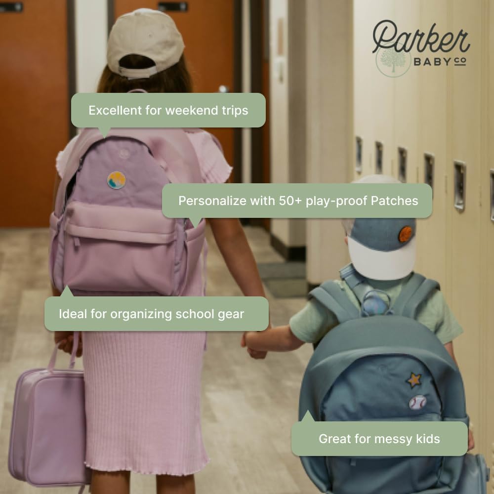 Parker Kids Backpack | Tear-Resistant & Comfortable School & Travel Backpack for Kids with Patch