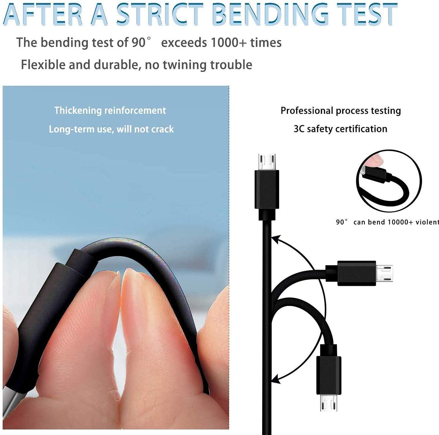 5V 2A 1A Fast Wall Charger 6ft Micro USB Type B Charging Cable for Kindle Paperwhite 2-13, Oasis E-Reader, Fire HD HDX 6 7 8 10 Plus Kids Pro,Galaxy S7/S6/S5/S4/S2/S3/LG Android Phone & More
