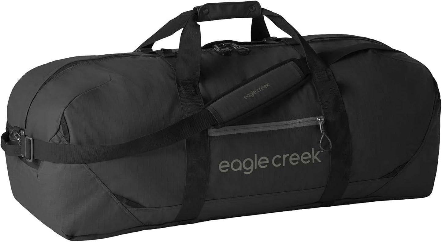 Eagle Creek No Matter What Duffel Bag - Eco Friendly Duffel for Sustainable Travel - Adjustable Shoulder Strap - Multiple Carry Options - Easy to Store - Black - 90L
