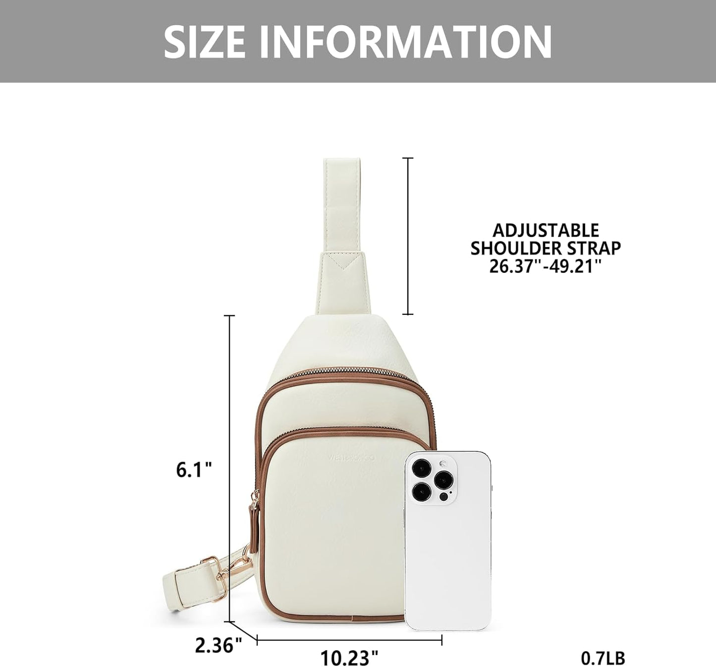 WESTBRONCO Small Sling Bag for Women Nylon Crossbody Sling Backpck Lightweight for Travel Casual