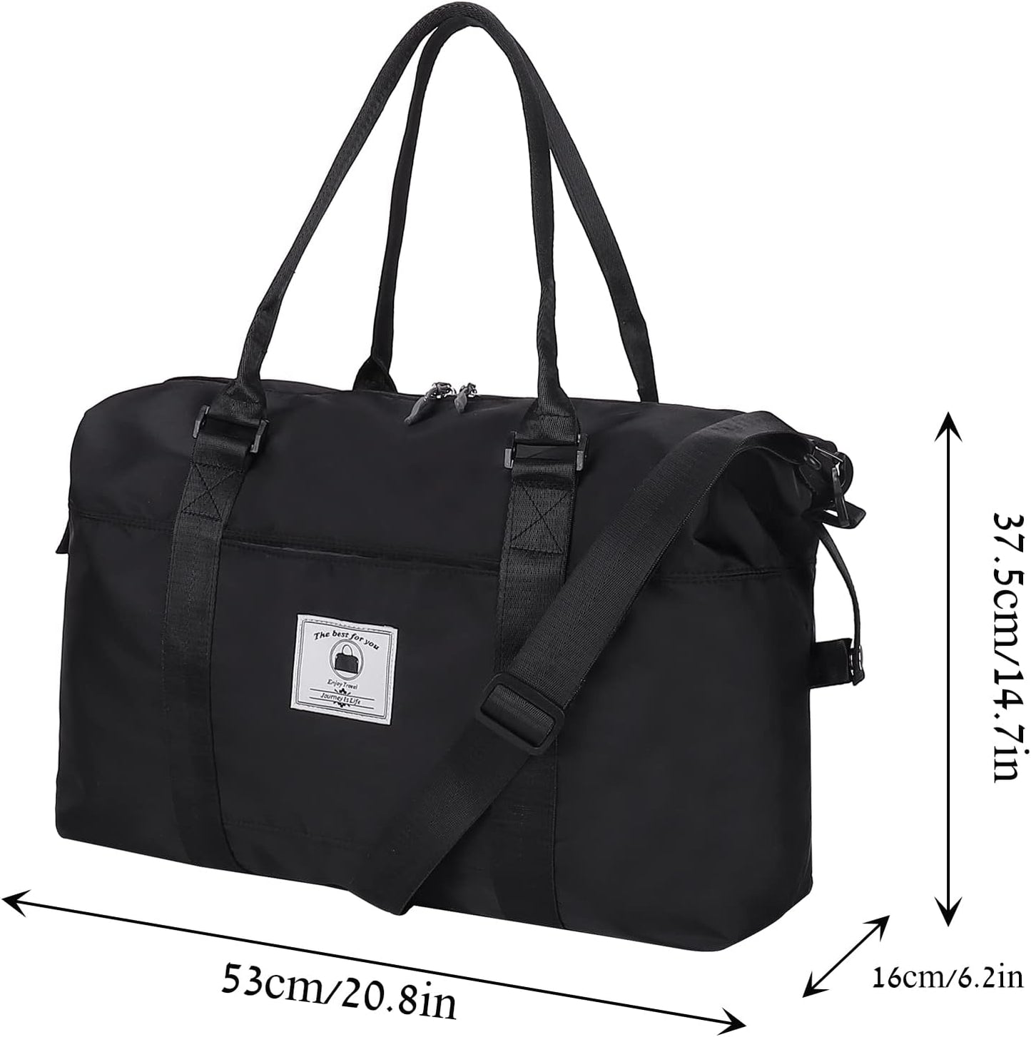 Travel Duffle Bag, Waterproof Sport Tote Gym Bag for Women Men, Overnight Weekender Carry On Bag with Wet Pocket