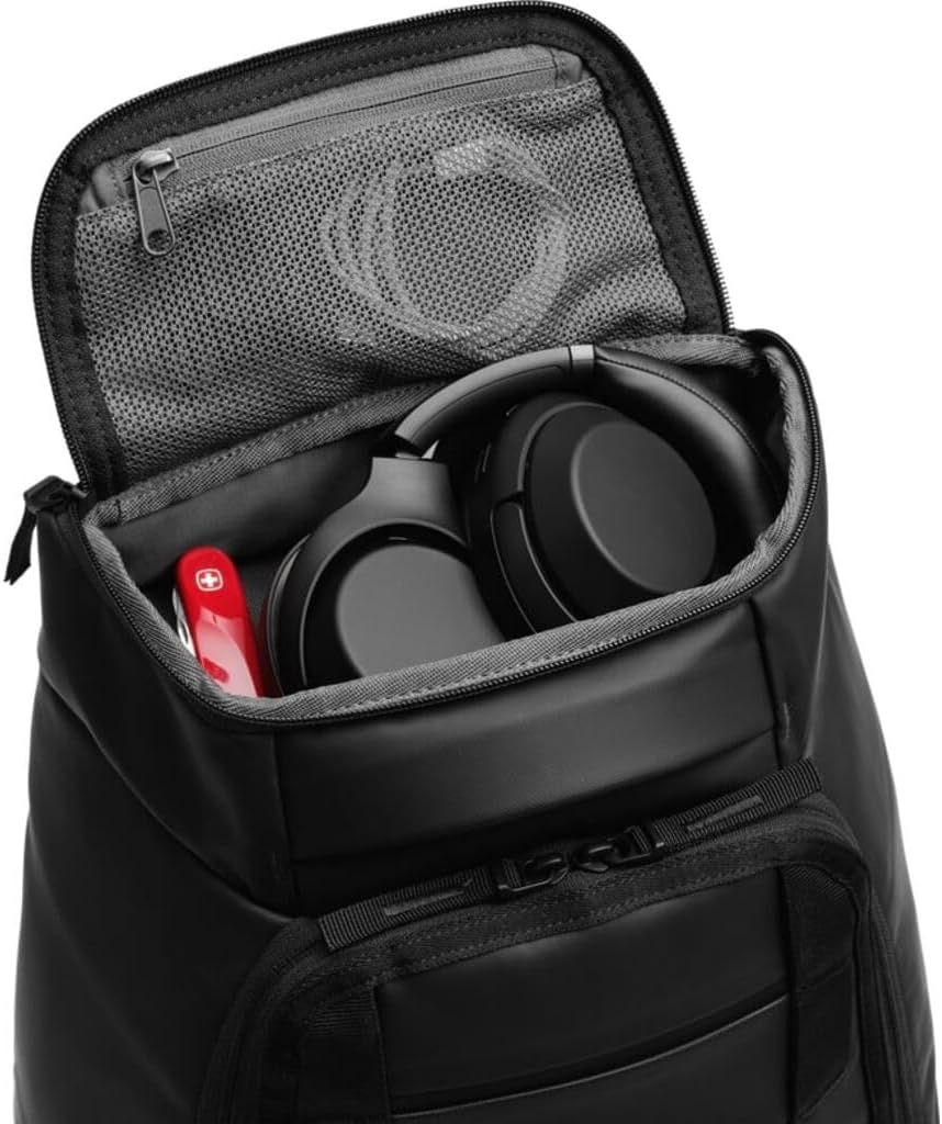 Db Journey The Hugger Backpack - Durable Travel Backpack with Laptop Compartment & Pockets for Work, Luggage Backpack with Roller Bag Hook Up System, 30L - Blue Hour