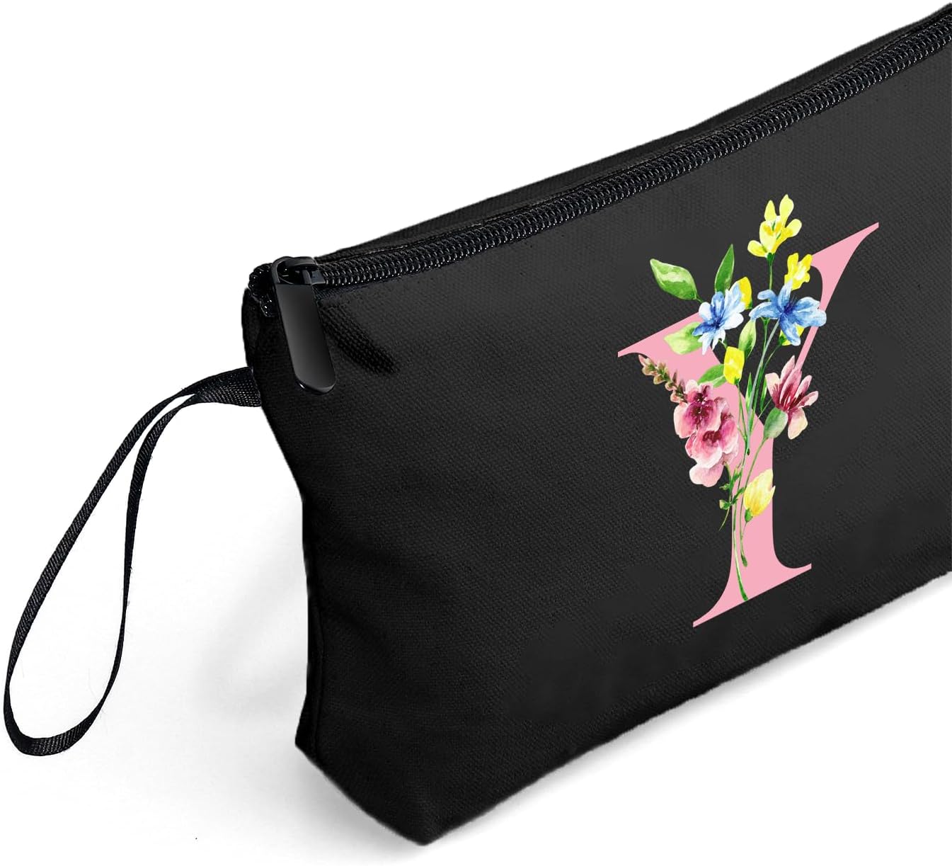 SEAMOON Women Birthday Unique Initial Funny Gifts for Teenage Girl Sister Friends Bridesmaid Personalized Travel Make up Cosmetic Bag with Mirror Valentines Mothers Day Christmas Graduation Y