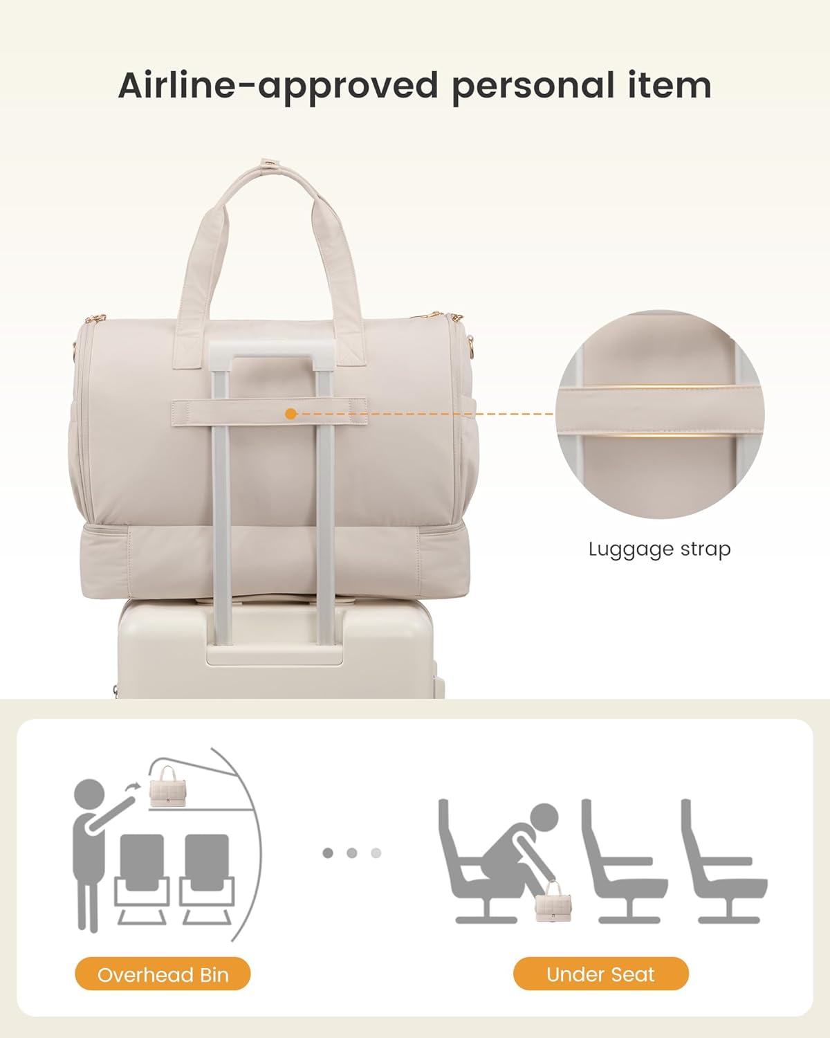 LOVEVOOK Garment Bags for Travel,Convertible Garment Bag for Women with Shoe Pouch,Carry on Duffel Bag with Toiletry Bag, 2 in 1 Hanging Suitcase Suit Bag,Waterproof Weekender Bags for Business Trip