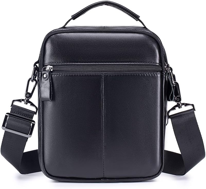Premium Leather Men's Crossbody -Organized Storage & Durable,Stylish for Daily Carry