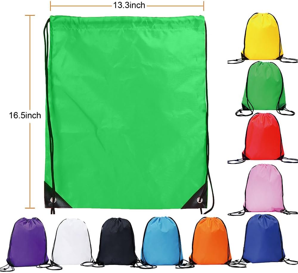 Drawstring Backpack Bulk 30 Packs Draw String Bags for Gym Sports Trip Pedestrianism Cinch Sack DIY
