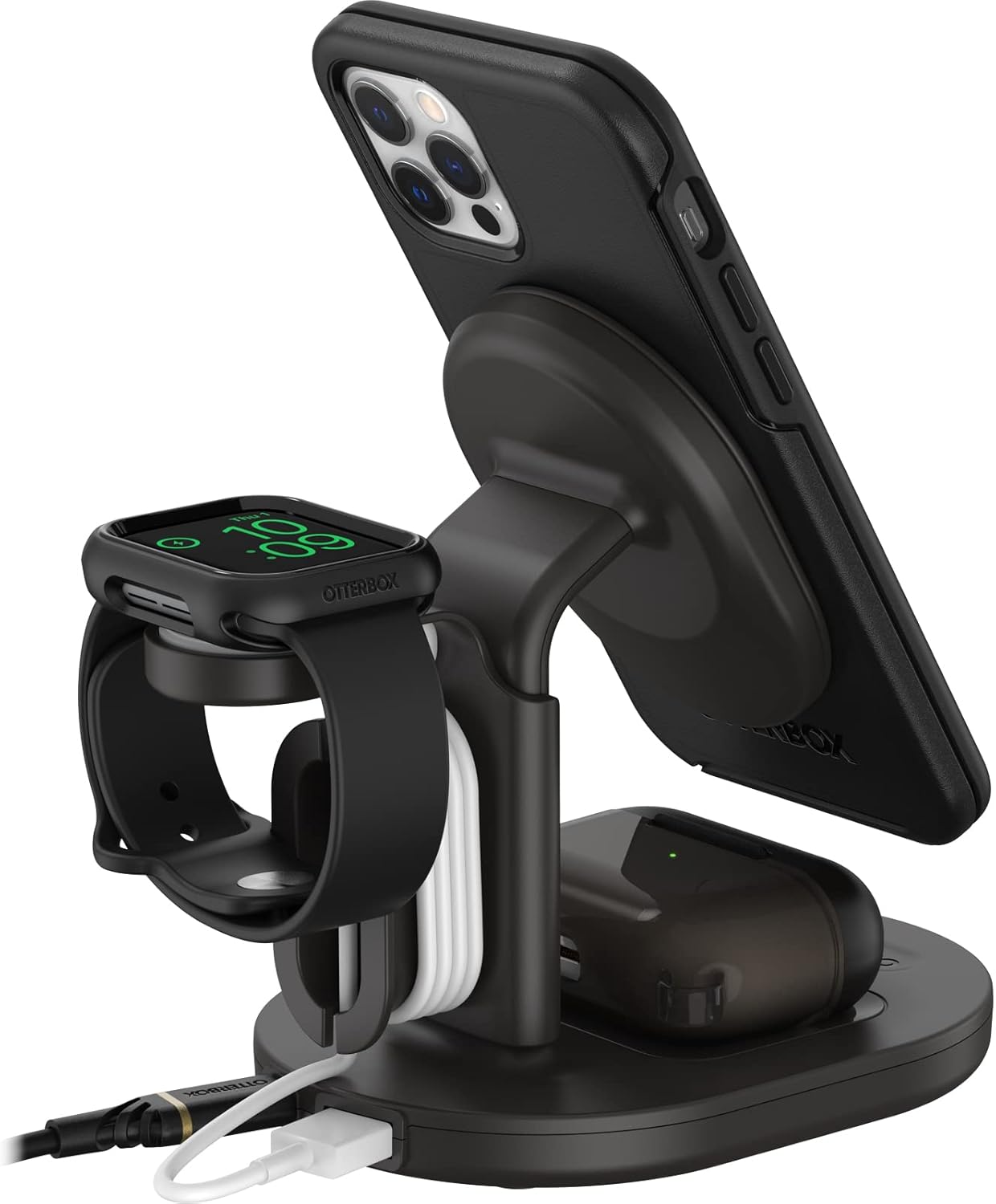 OtterBox 3-in-1 Wireless Charging Station 2.0 for MagSafe - Black