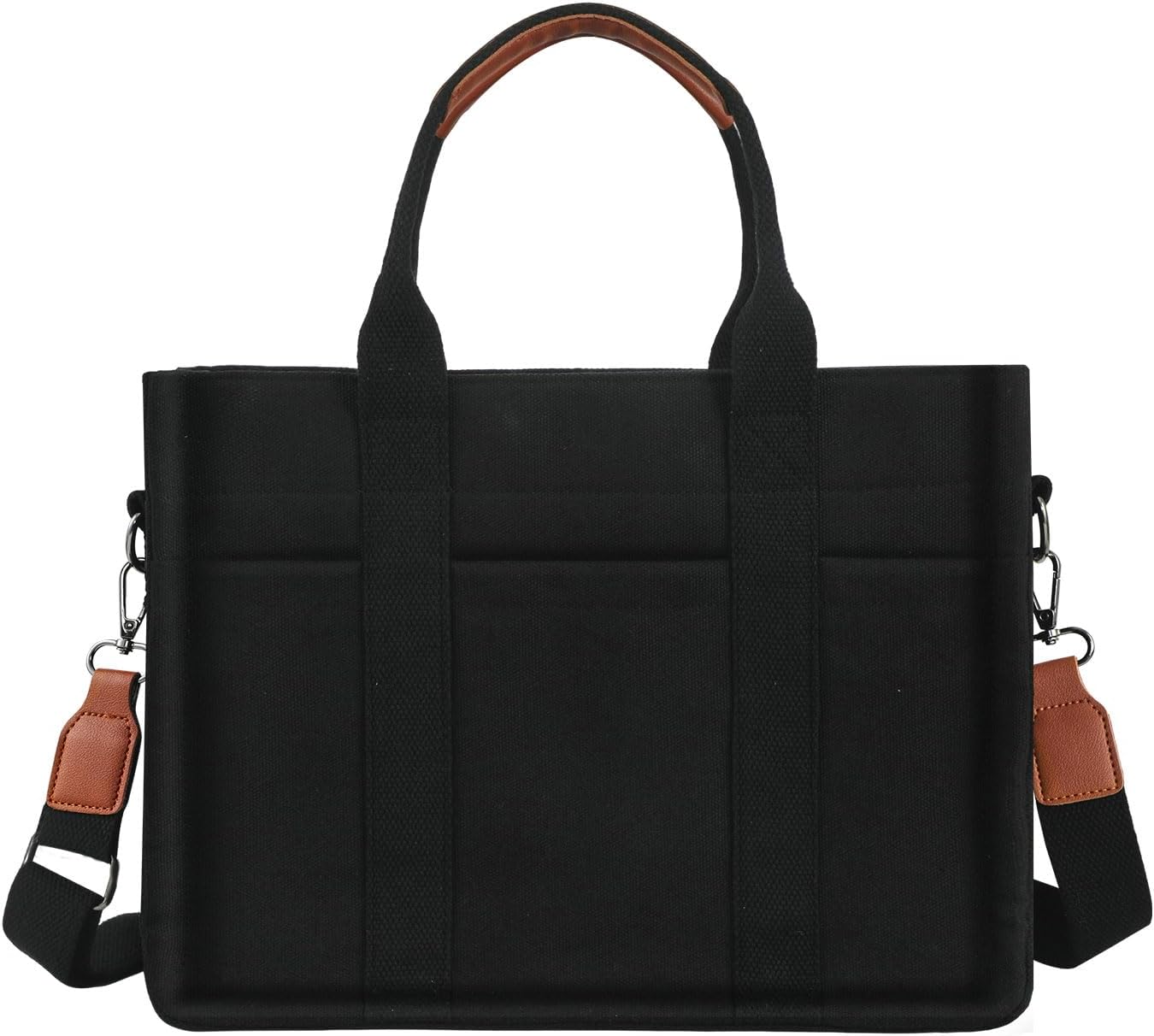 FIORETTO Canvas Tote Bag for Women with Zipper Closure & Individual Compartments for Work College