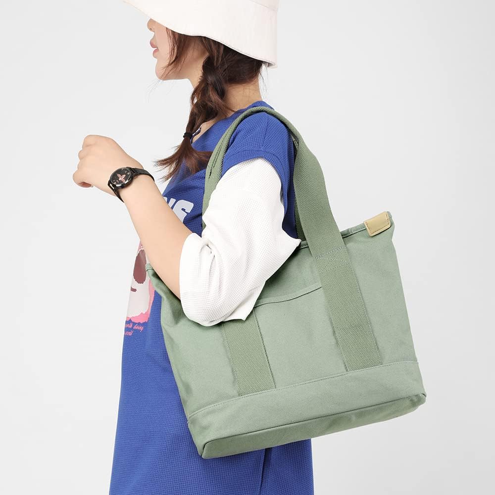 zhongningyifeng Canvas Women Tote Bag Casual Top Handle Satchel Large Capacity Handbags Shopping Bag for Work Travel