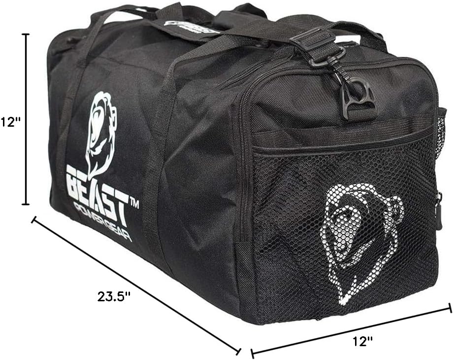 Duffle Gym Bag for Men & Women – Large Duffel Athletic Gym Boxing Bag with Shoes Compartment, Wet Pocket – Fitness,Workout,MMA,BJJ,Jiu Jitsu Gym Bag