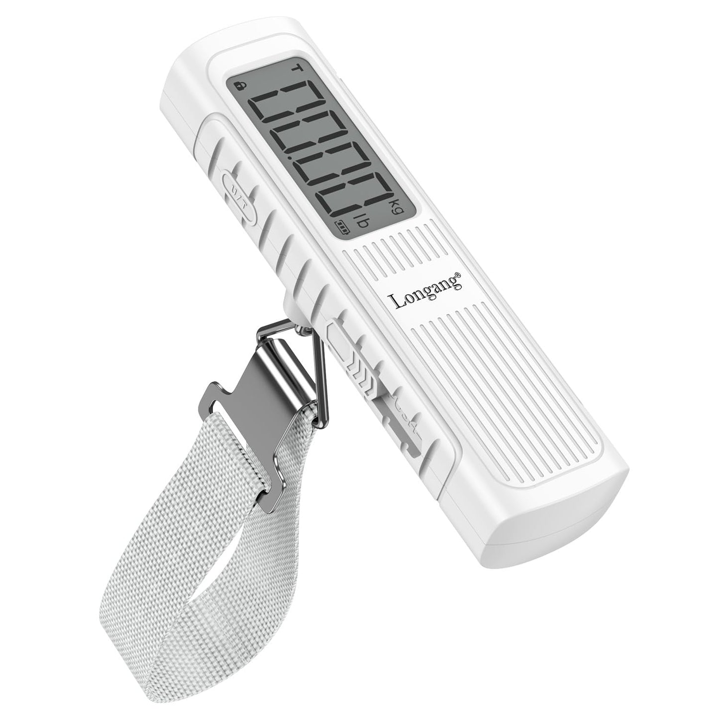Battery-Free Digital Luggage Scale, 110lbs/50kg Portable Handheld Hanging Scale for Luggages, Suitcases, Backpacks & Bags, Easy Weighing for Travel, No Need Batteries (White)