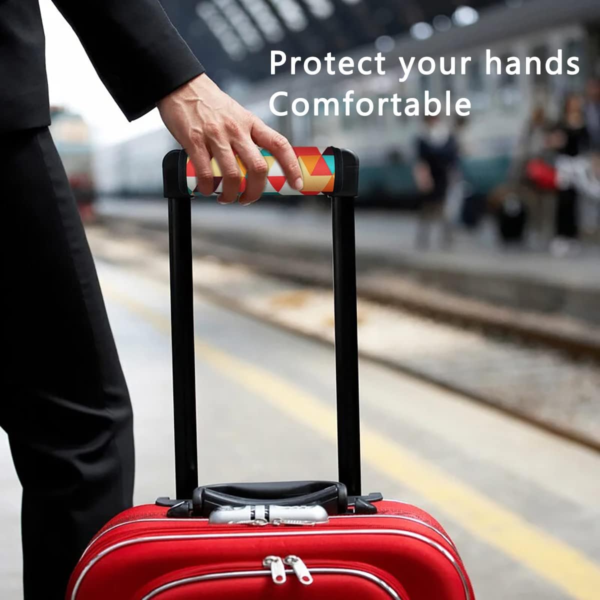 HEYSKAY 3pcs Neoprene Luggage Handle Wrap for Suitcase Identifier Travel Bag Wraps Luggage ID Tags