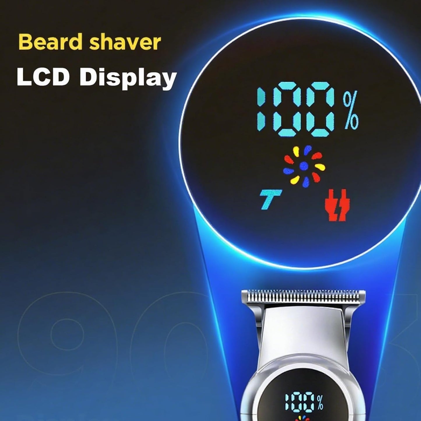 Electric Body Hair Trimmer for Men: Ball Trimmer Pubic Hair Groomer Cordless Rechargeable Shaver Clipper Razor with LED Lighting Razor Portable Body Grooming Travel for Him Dad（Blue）