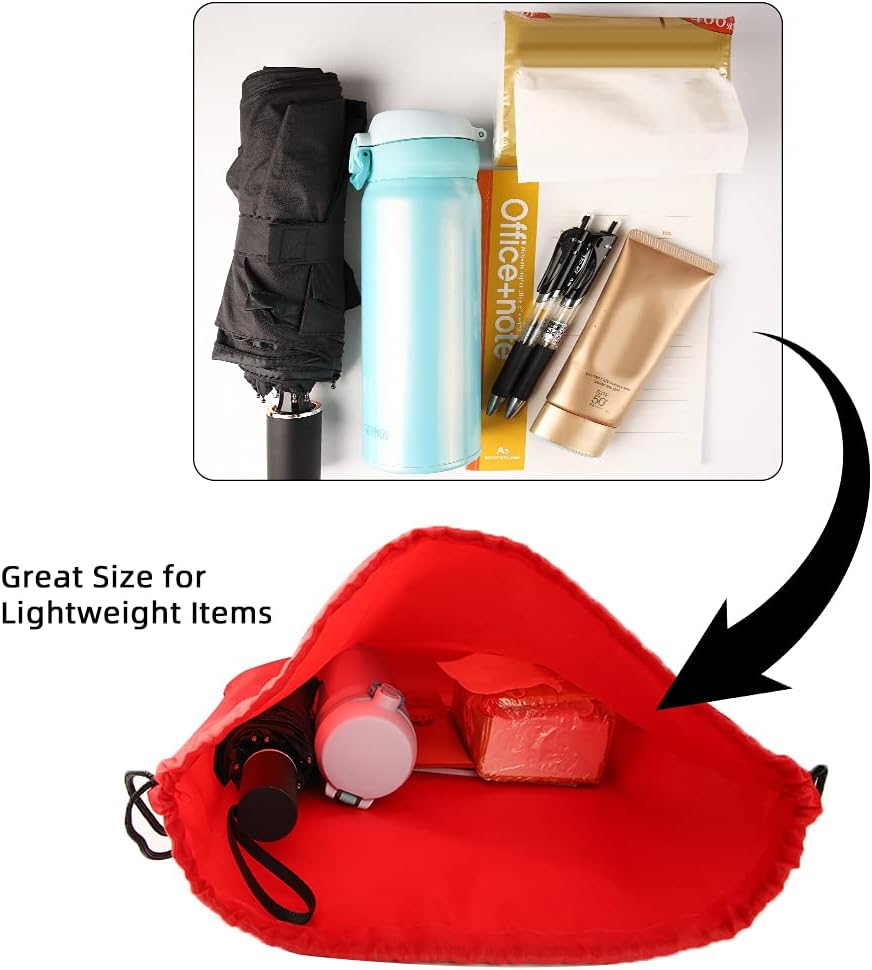 GoodtoU Drawstring Bags Bulk, 60 Pcs Draw String Bags Cinch Bag Drawstring Gym Bag Sackpack Backpack for Women Men, Red