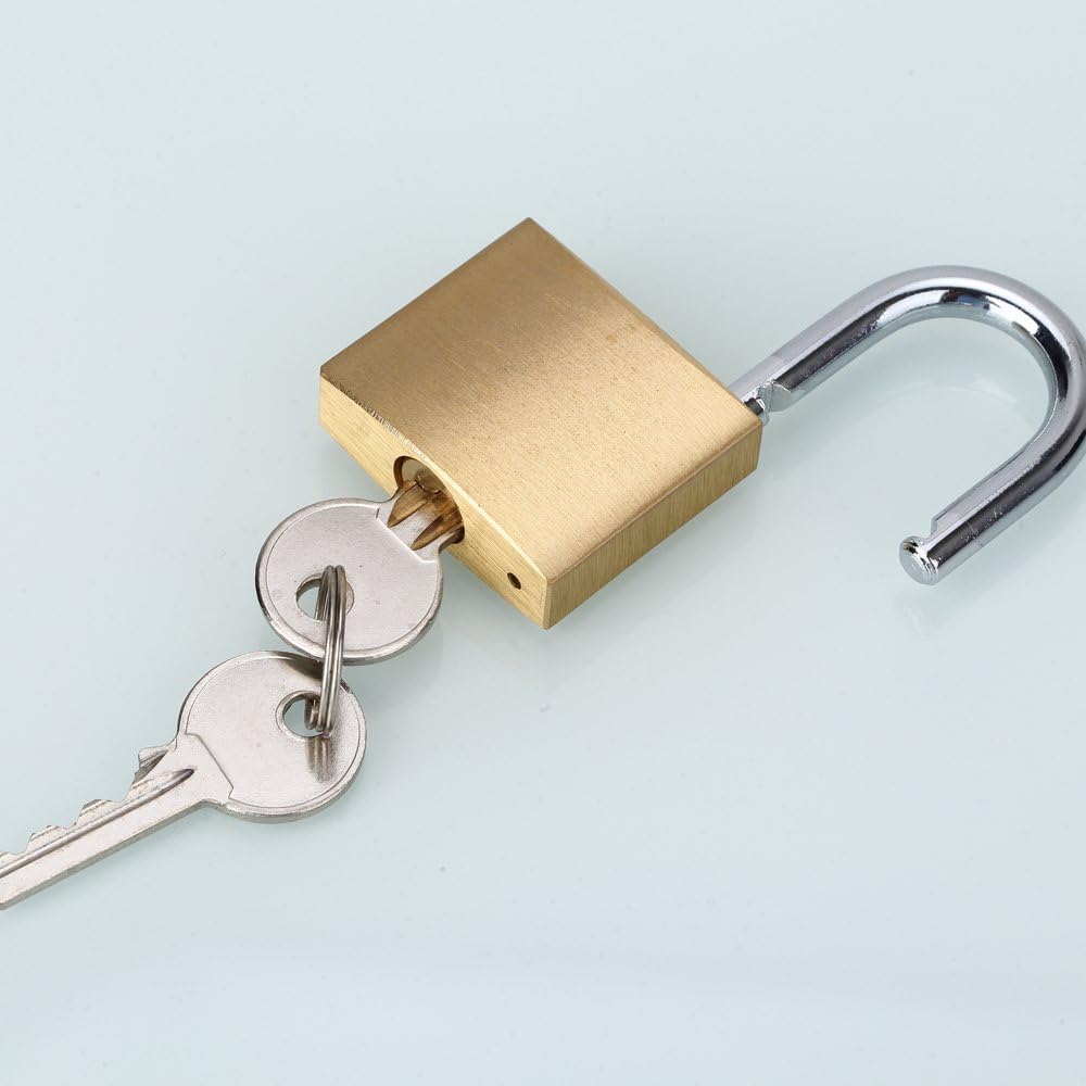 ABRAFOX Lock Solid Brass Keyed Different Padlock-12pack(24 Keys)