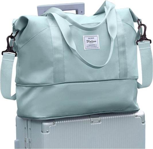 Travel Duffel Bag, Sports Tote Gym Bag, Shoulder Weekender Overnight Bag for Women