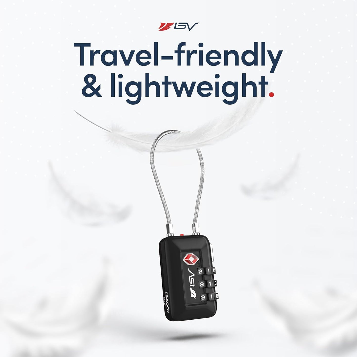 TSA Accepted Luggage Travel Lock, Set-Your-Own Combination Lock for School Gym Locker, Luggage