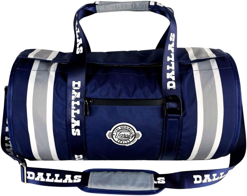 Varsity Cooler Dallas Travel Party Duffel & Cooler – 30 Can Leakproof Insulated Tote Bag, Waterproof Soft compartment for Tailgating, Golf, Beach, Carry-On Luggage & Outdoor Sports