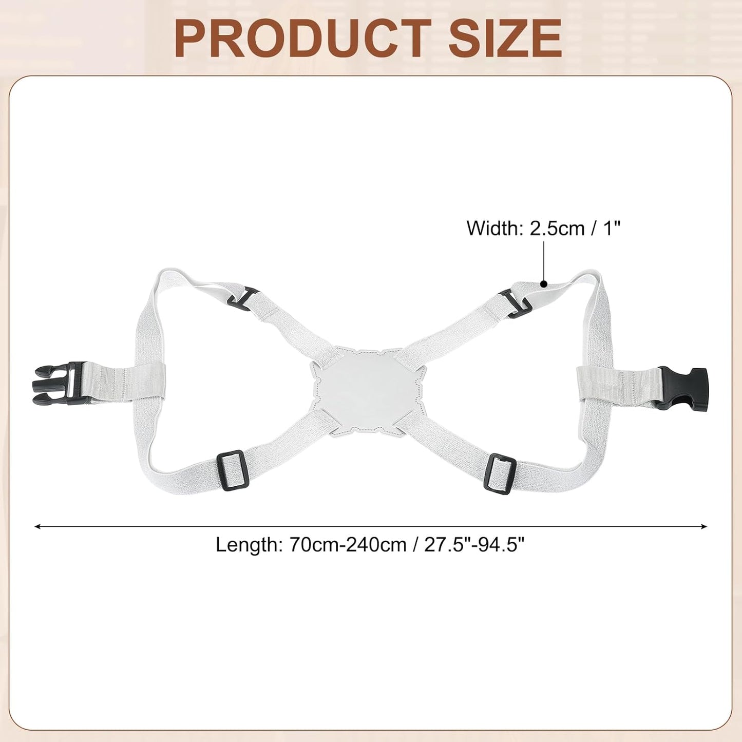 MECCANIXITY Luggage Strap Bag Bungee Elastic Suitcase Adjustable Belt for Suitcases Add A Bag Easy to Travel, Silver