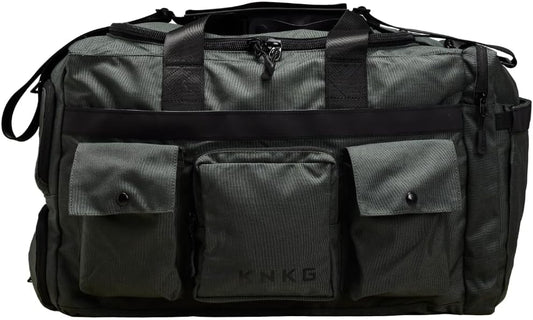PLUS 63L Large Duffel Bag – Spacious, Durable Gym Bag with Dual Shoe Storage, Multiple Compartments & YKK Zippers for Fitness & Travel - Charcoal