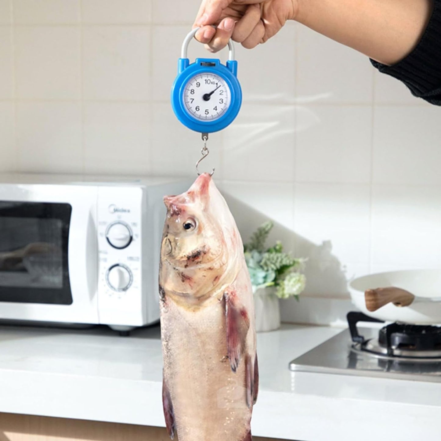 10kg Portable Mechanical Scale Hanging, Fish, Luggages, Kitchen Scale Hanging Hook Multi-Purpose Scale for Household
