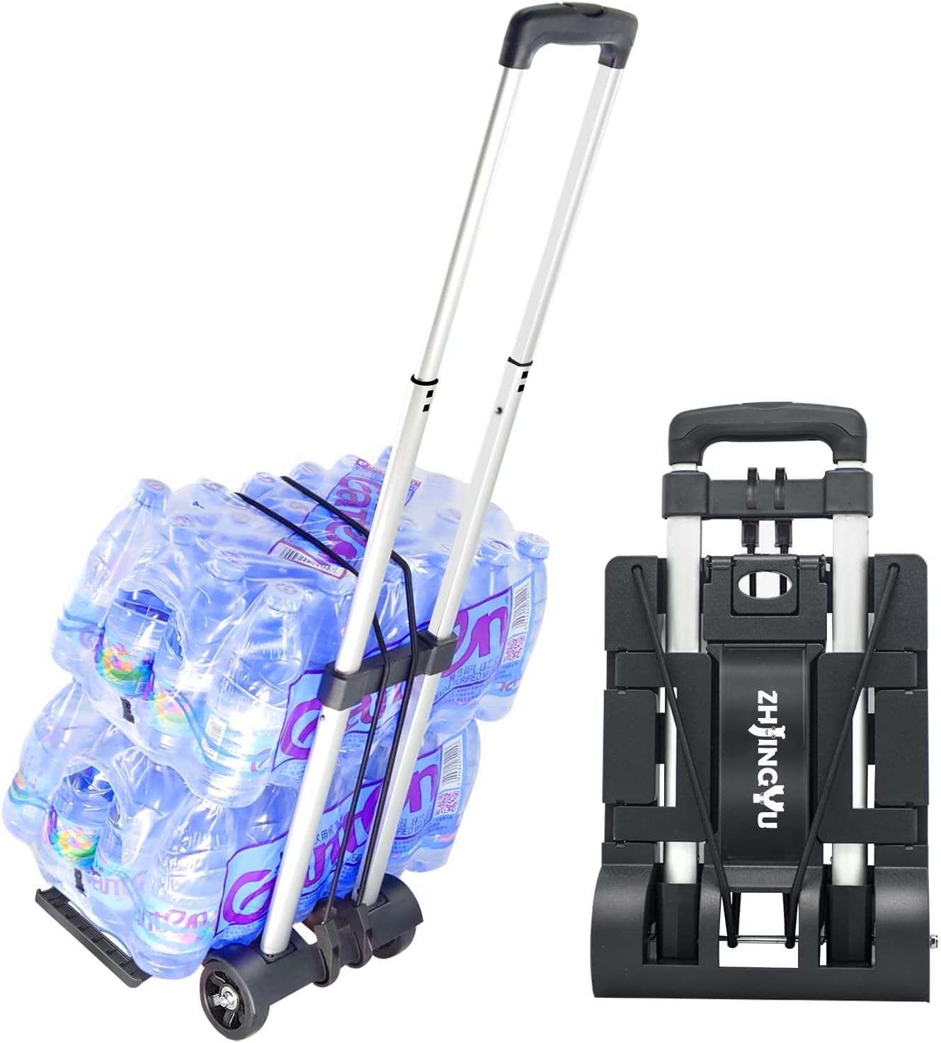 Folding Hand Truck Aluminum Trolley,Small Dolly, Foldable Hand Cart,
