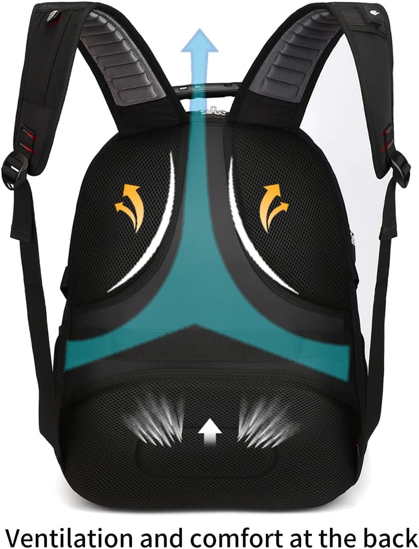 SHRRADOO Extra Large 50L Travel Laptop Backpack with USB Charging Port, College High School