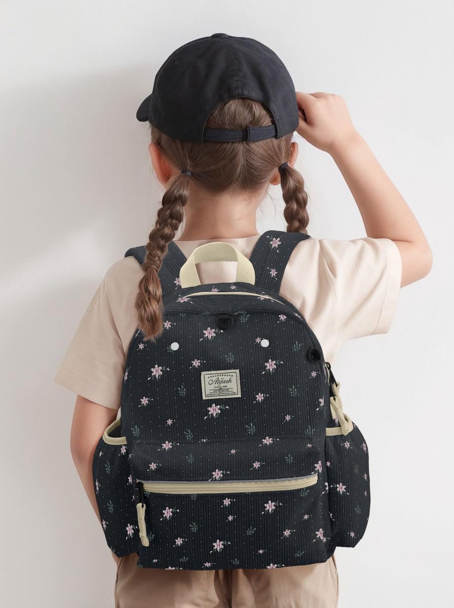 Corduroy Toddler Backpack for Boys 2-5: Preschool Backpack for Boys Girls - Cute Kids Backpack for Boys 13.5" H Fit Folder
