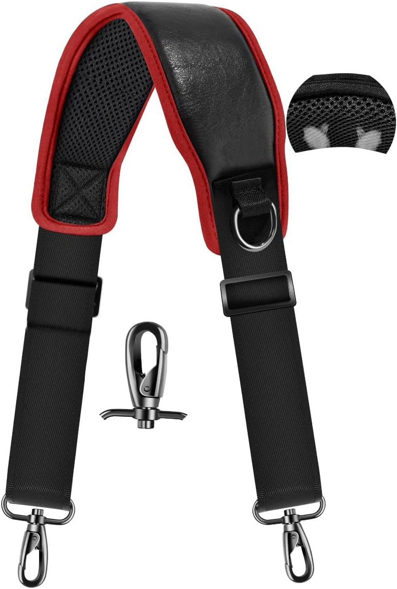ZINZ 77 inch Bag Shoulder Strap with Ultra Cushion Breathable Pad, Durable Strap with Double Adjustable Buckles for Bags