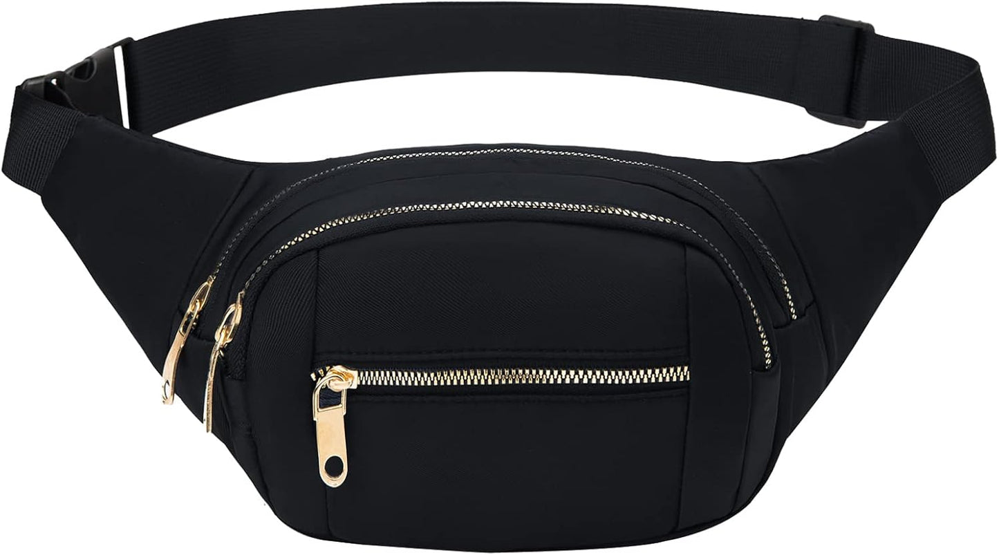 DAITET Crossbody Fanny Pack for Men&Women,Large Waist Bag & Hip Bum Bag with Adjustable Strap for Outdoors Workout Traveling Casual Running Hiking Cycling