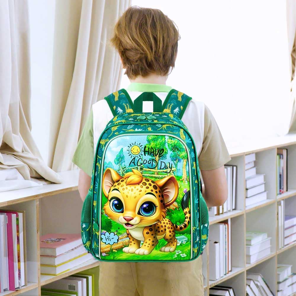 AGSDON 3PCS Backpack for Boys, Toddler Backpacks for Kids with Lunch Box, Water Resistant Bookbag for Elementary Preschool