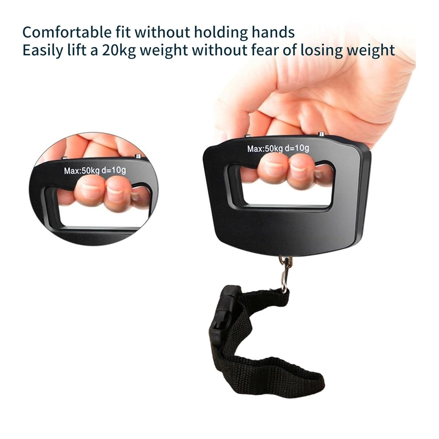 Digital Luggage Scale 110lb/50kg Portable Handheld Suitcase Weight Scale With Hook For Travel Scale