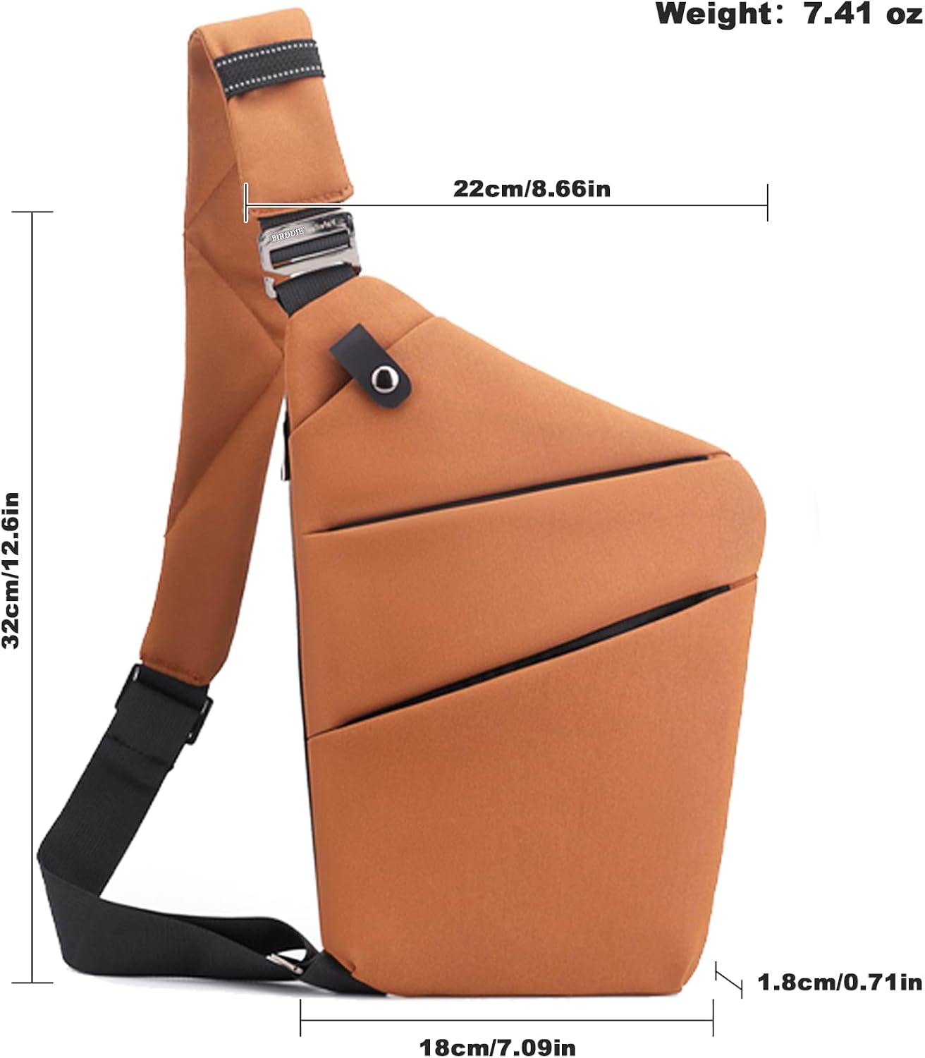 Anti Theft Travel Bag, One Shoulder Large Capacity Cross-body Bag Chest Fashion Lightweight Sling