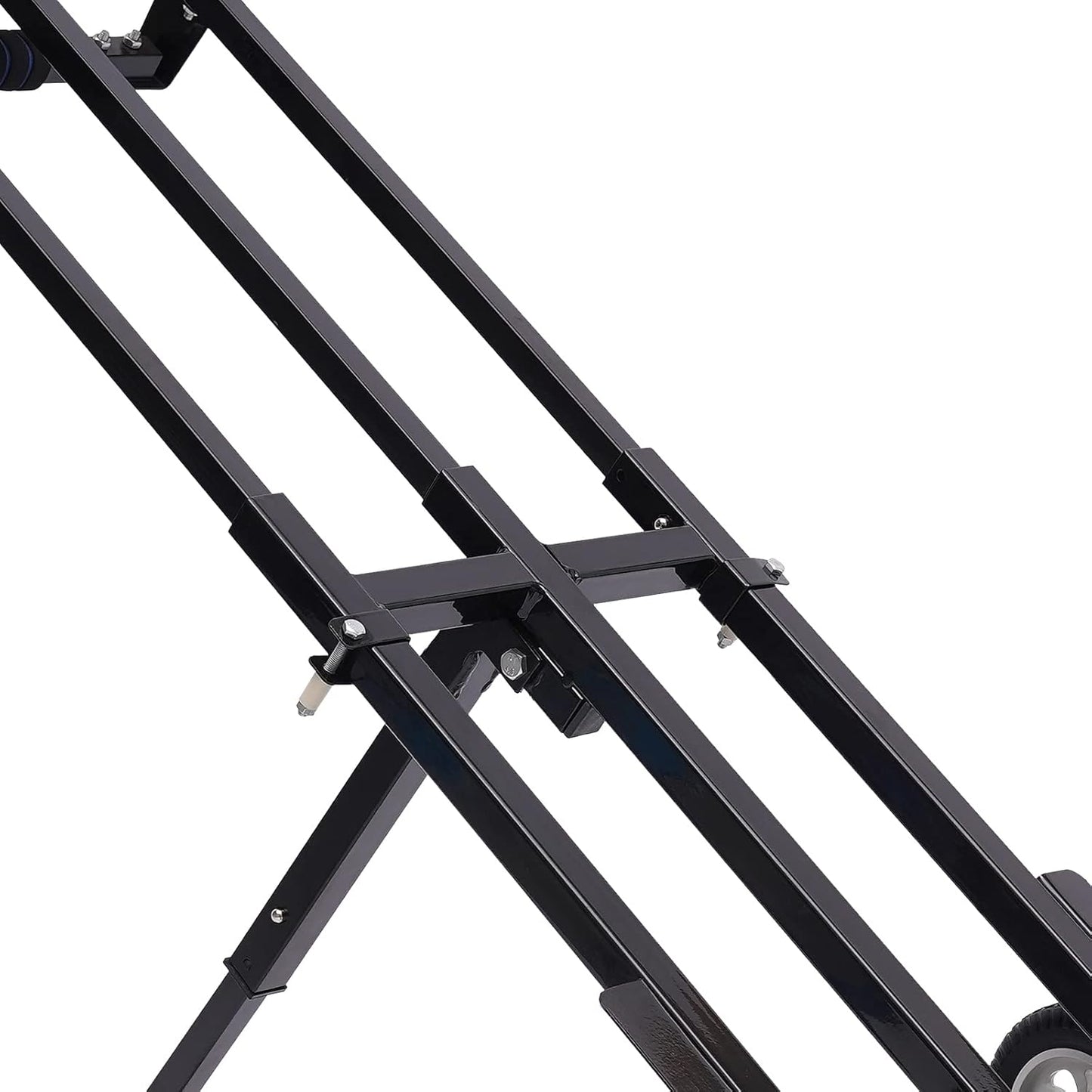 Folding Hand Truck Dolly Height Adjustable Steel Luggage Cart Trolley Cart Black MAX Load 460lbs
