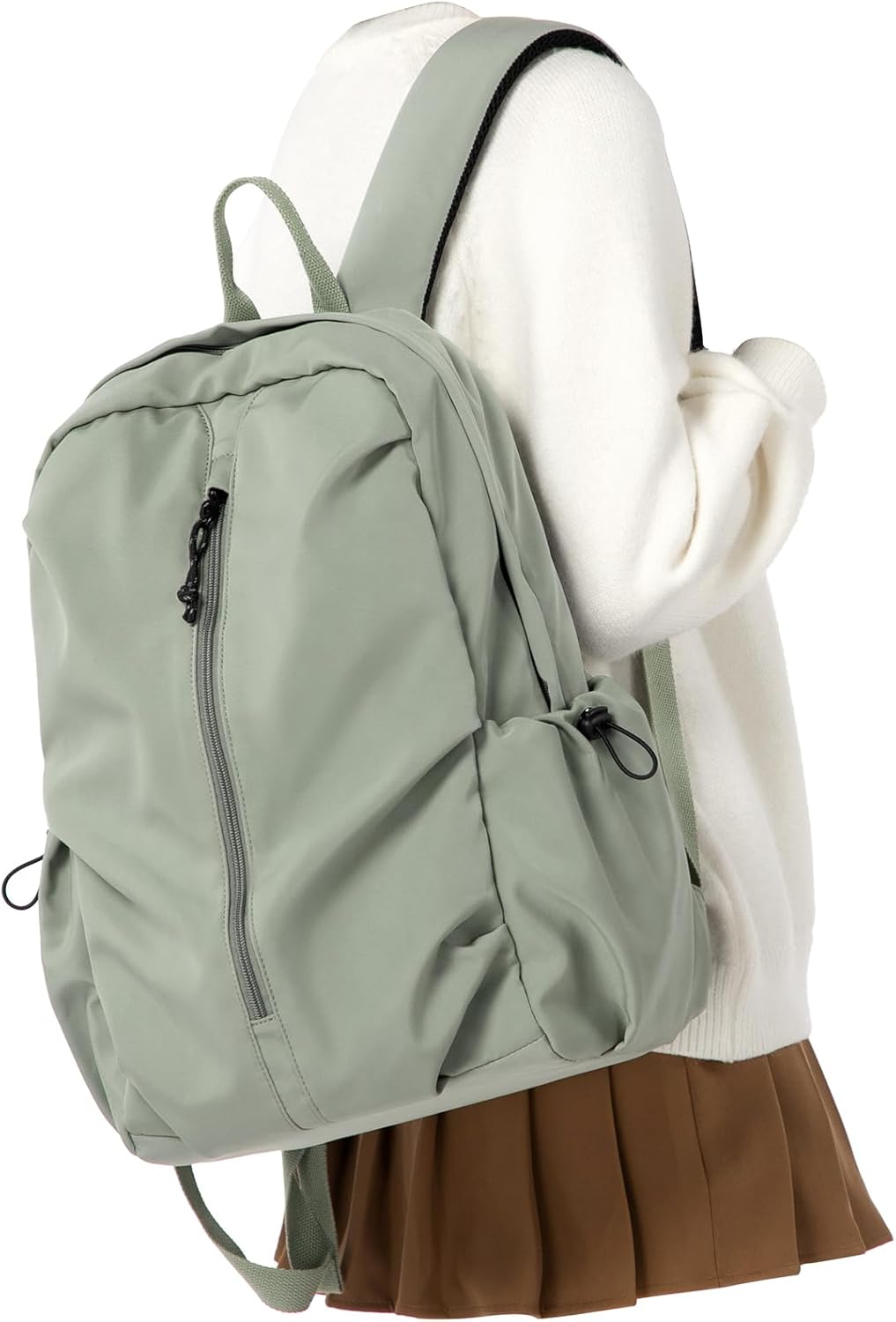 weradar Simple School Backpack For Men Women,Waterproof Bookbag For Teens Girls Boys,Lightweight Casual Daypacks College Backpack,Cute High School Bag(Green)