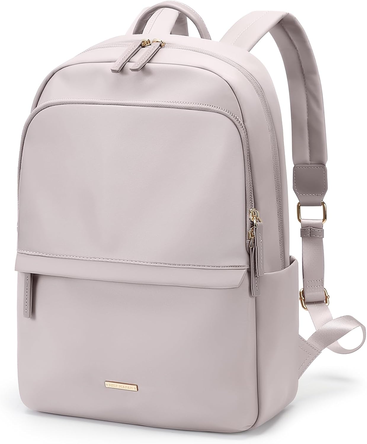 GOLF SUPAGS Laptop Backpack for Women Slim Computer Bag Work Travel College Backpack Purse Fits 14 Inch Notebook (Pinkish Gray)