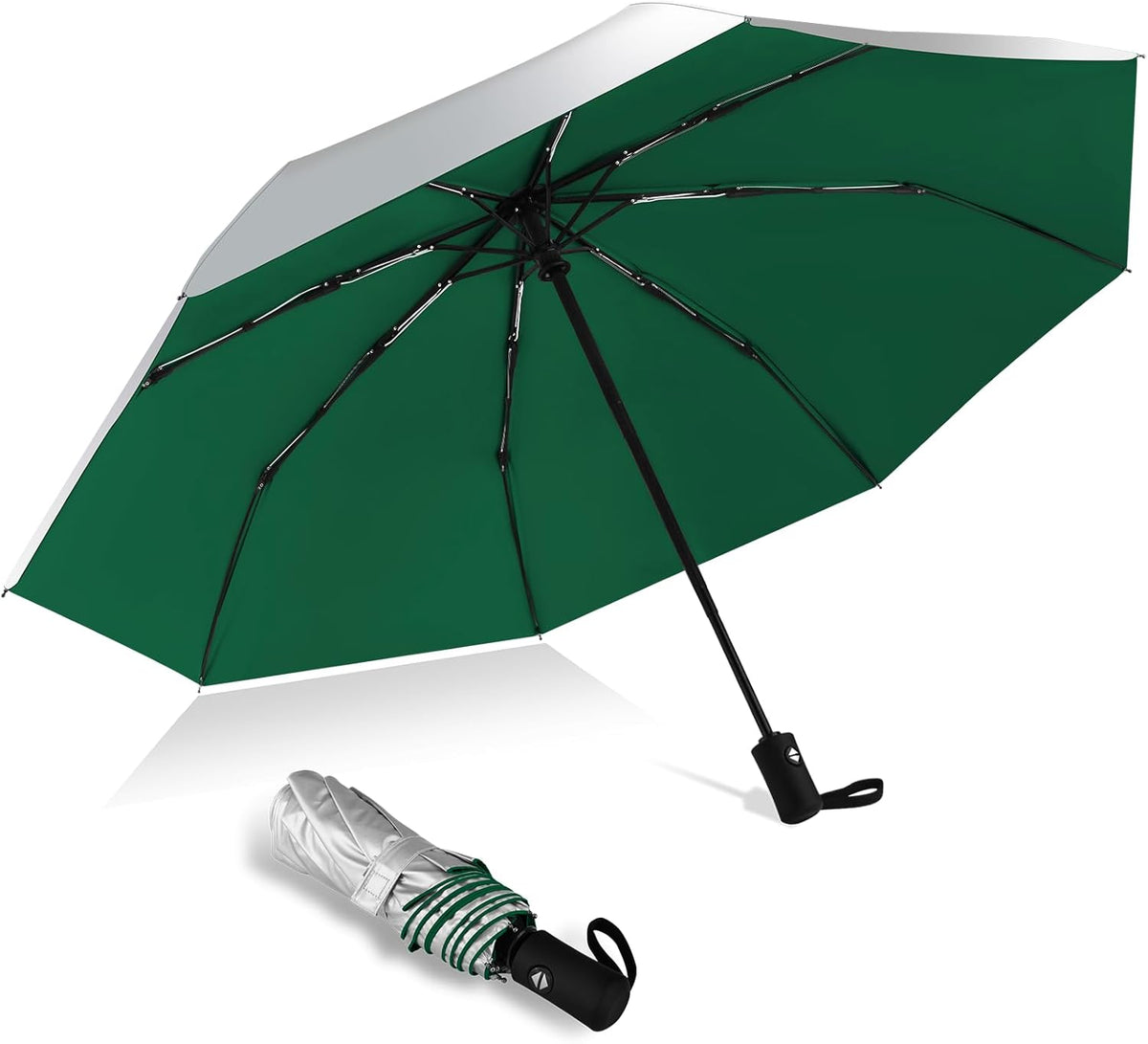 42/46/50inch Compact Umbrella Travel Size Umbrellas for Rain Waterproof And Wind Resistant Auto