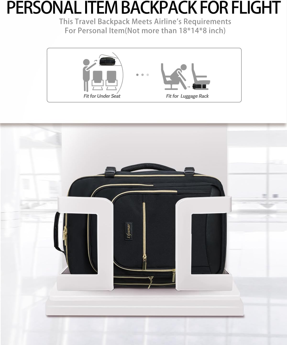 40L Travel Backpack for Women, Carry On Bag Flight Approved, Waterproof Backpacks with 3 Packing Cubes, Weekender Personal Item Backpack for Airplane Travel Essentials, TSA Approved