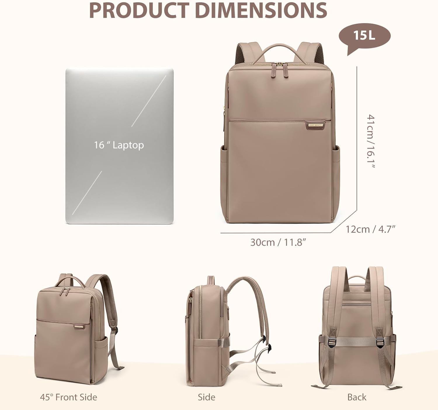 Laptop Backpack for Women, Work Business Traval Computer Backpacks with Laptop Compartment